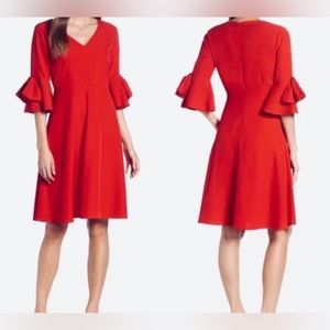 NWOT_1901 V Neck Red Cocktail Dress